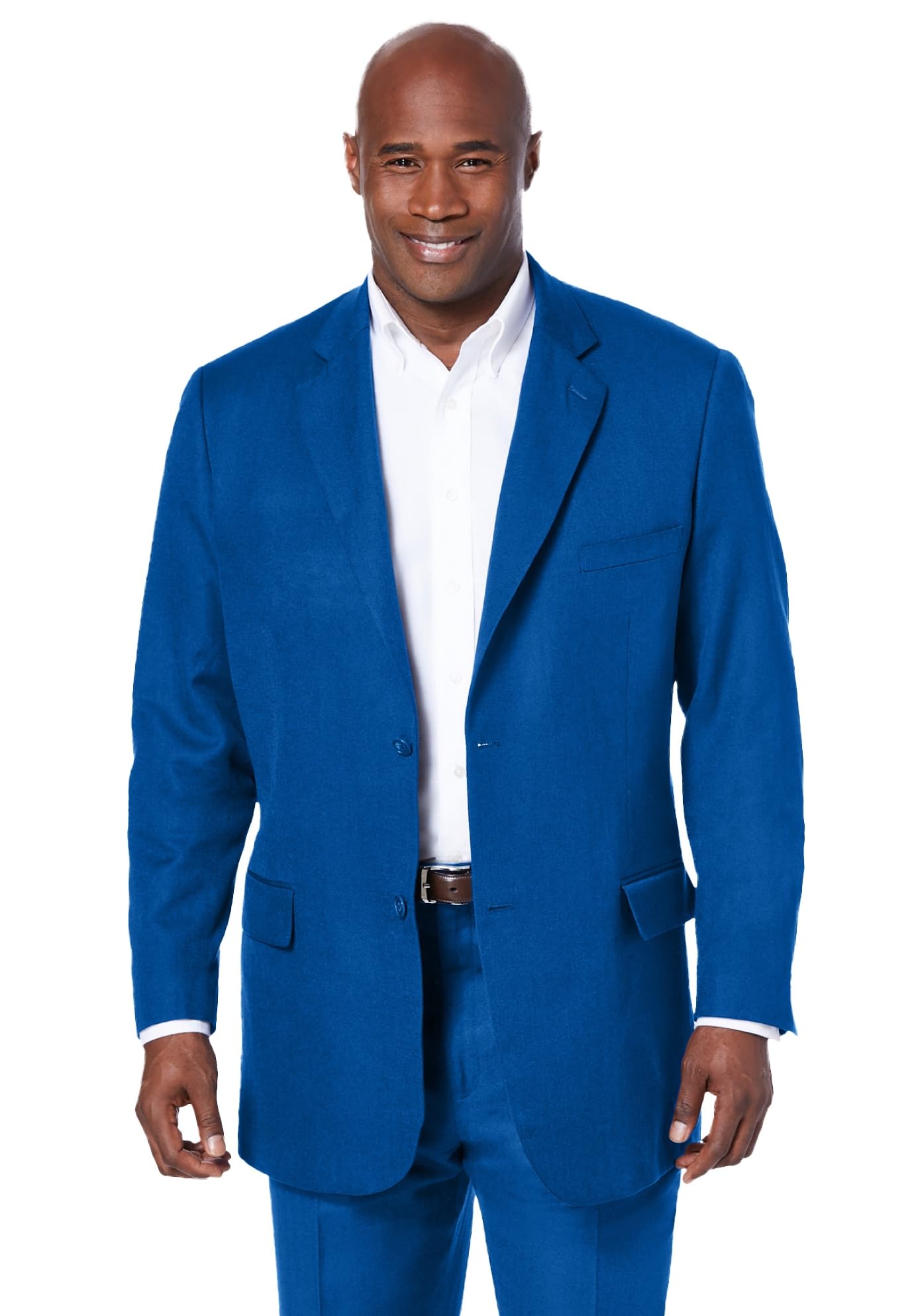 KS Island Men's Big & Tall Linen Blend Two-Button Suit Jacket | Formal & Casual Blazer for Weddings, Office & Special Occasions