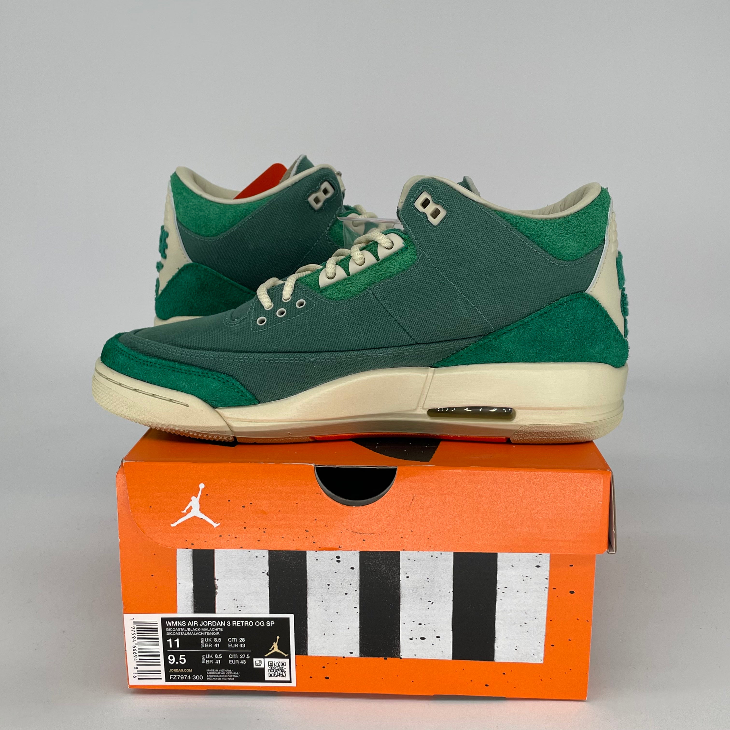 AIR JORDAN 3 Retro Nina Chanel Women's Sneakers Size 9.5/11W - Style FZ7974-300 | Basketball Shoes for Women, Casual Streetwear Fashion & Gym Workout
