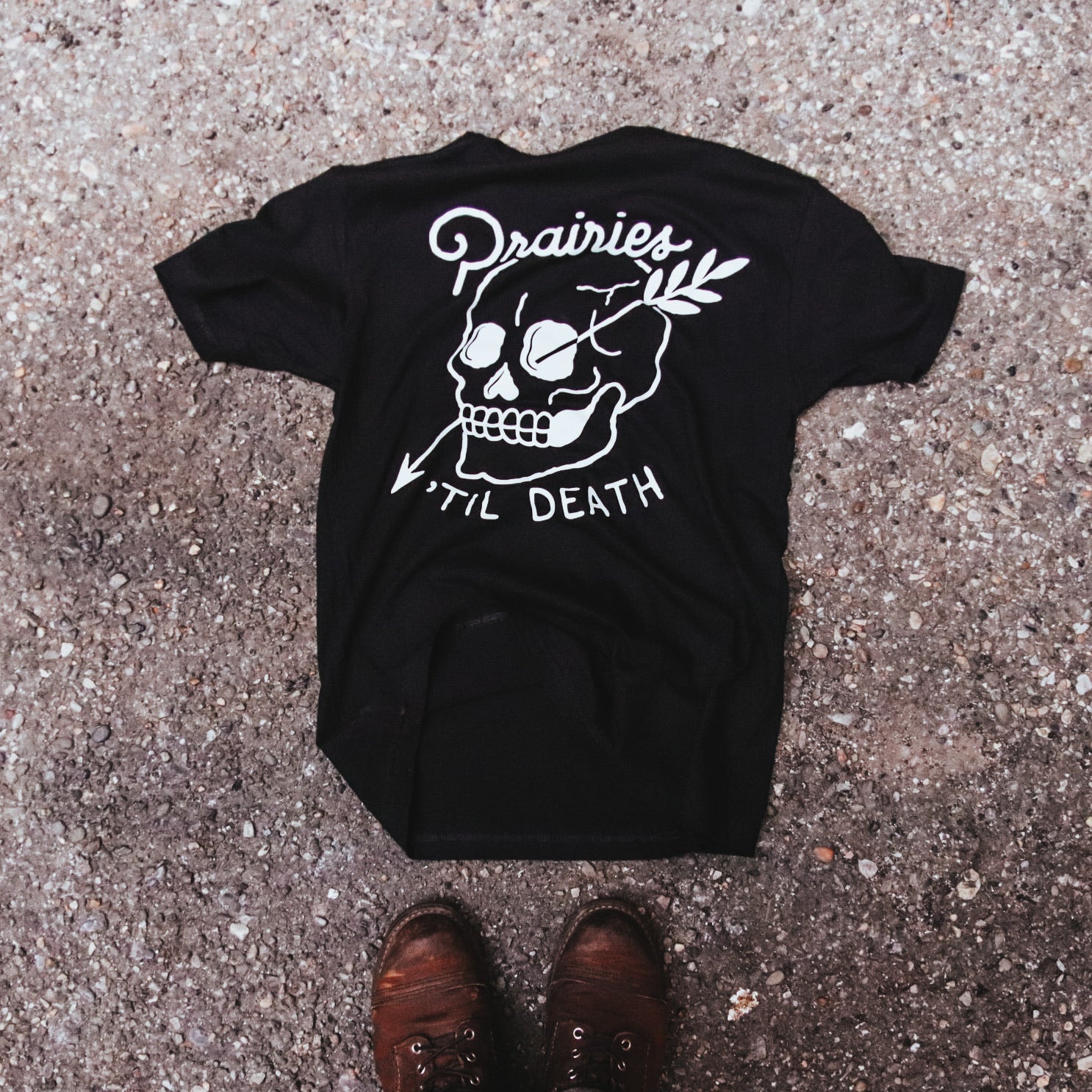 Til Death Graphic Tee - Black & Bone Color Vintage Style T-Shirt for Men & Women | Casual Wear, Street Fashion, Halloween Costume