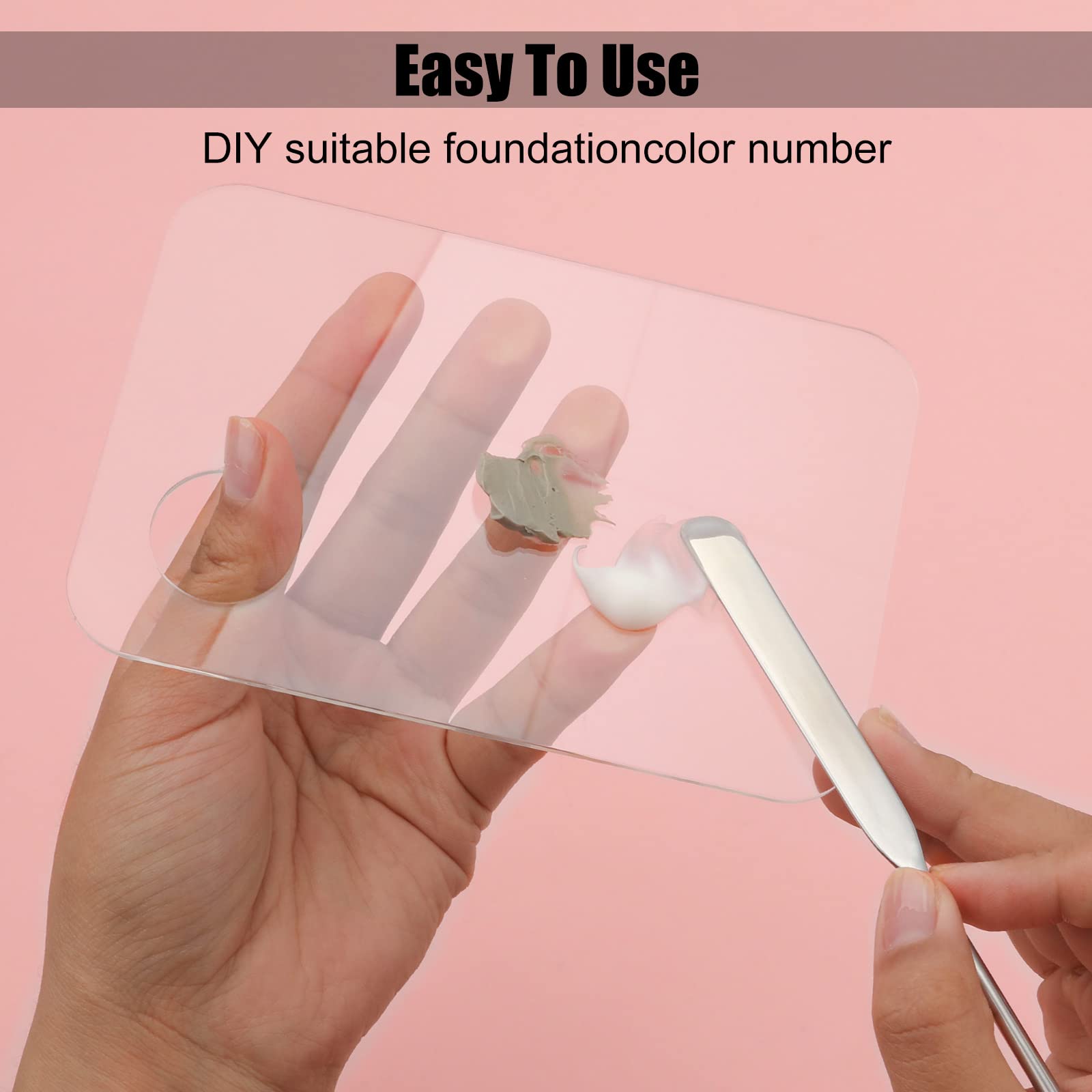 Professional Stainless Steel Makeup Scraper Spatula with Palette - Korean Style Foundation Tool for Makeup Artists & Beauty Lovers - Perfect for Salon, Home & Travel Use