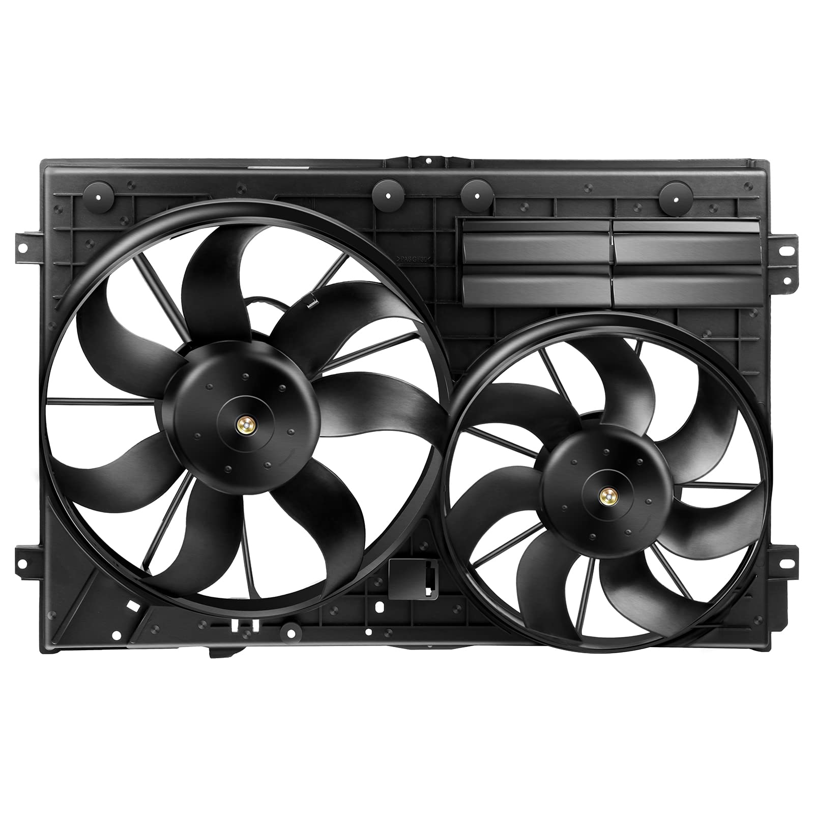 SCITOO Engine Radiator Condenser Cooling Fan Assembly Compatible with Audi A3 2009-2013, TT Quattro, VW Bora, Eos, Golf 2010-2013, GTI, Jetta - Replacement Part #621460 - Perfect for Engine Cooling System Repair & Maintenance