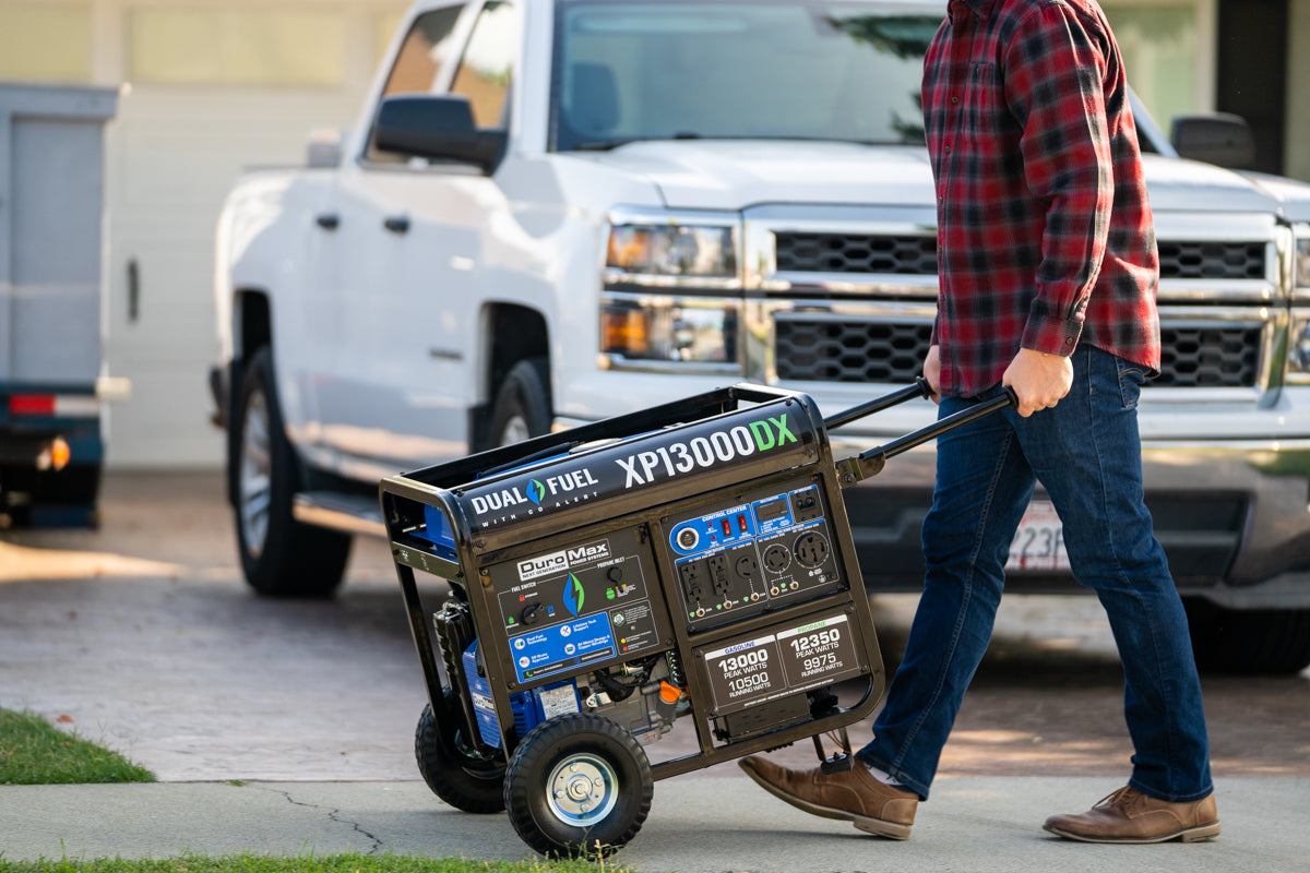 13,000W Dual Fuel Portable Generator with CO Alert - Reliable Backup Power for Home, Camping & Emergency Use