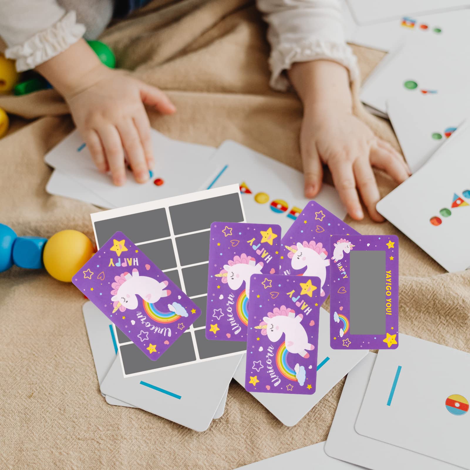 HEMOTON 3 Sets Scratch Art Cards for Kids - Fun Toddler Activity Toys, Birthday Party Favors & Classroom Rewards - Perfect for Arts & Crafts, Party Decorations and Small Business Gifts