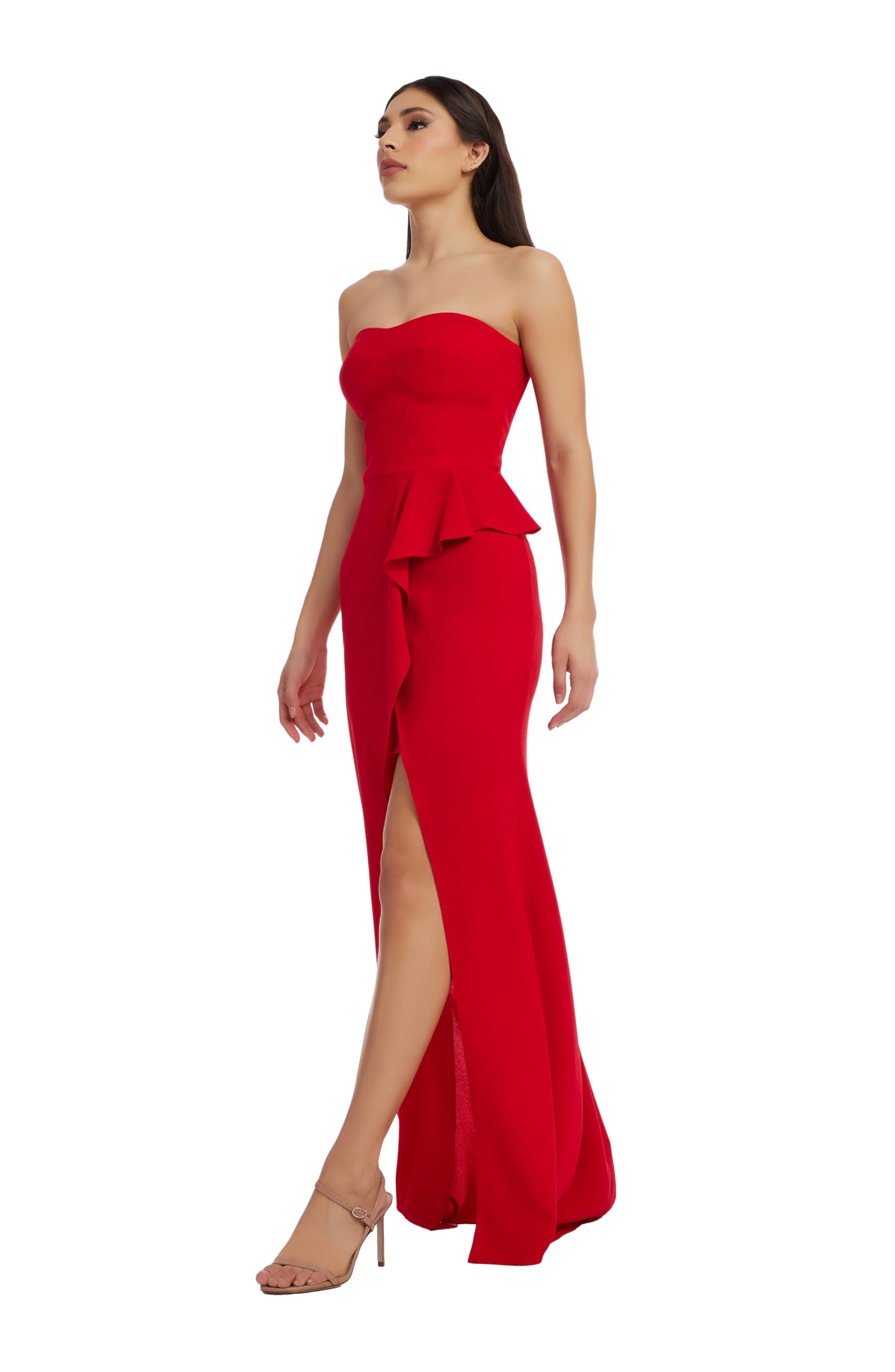 Dress the Population Women's Kai Bodycon Maxi Dress - Slim Fit Long Formal Evening Gown for Parties, Weddings & Special Occasions