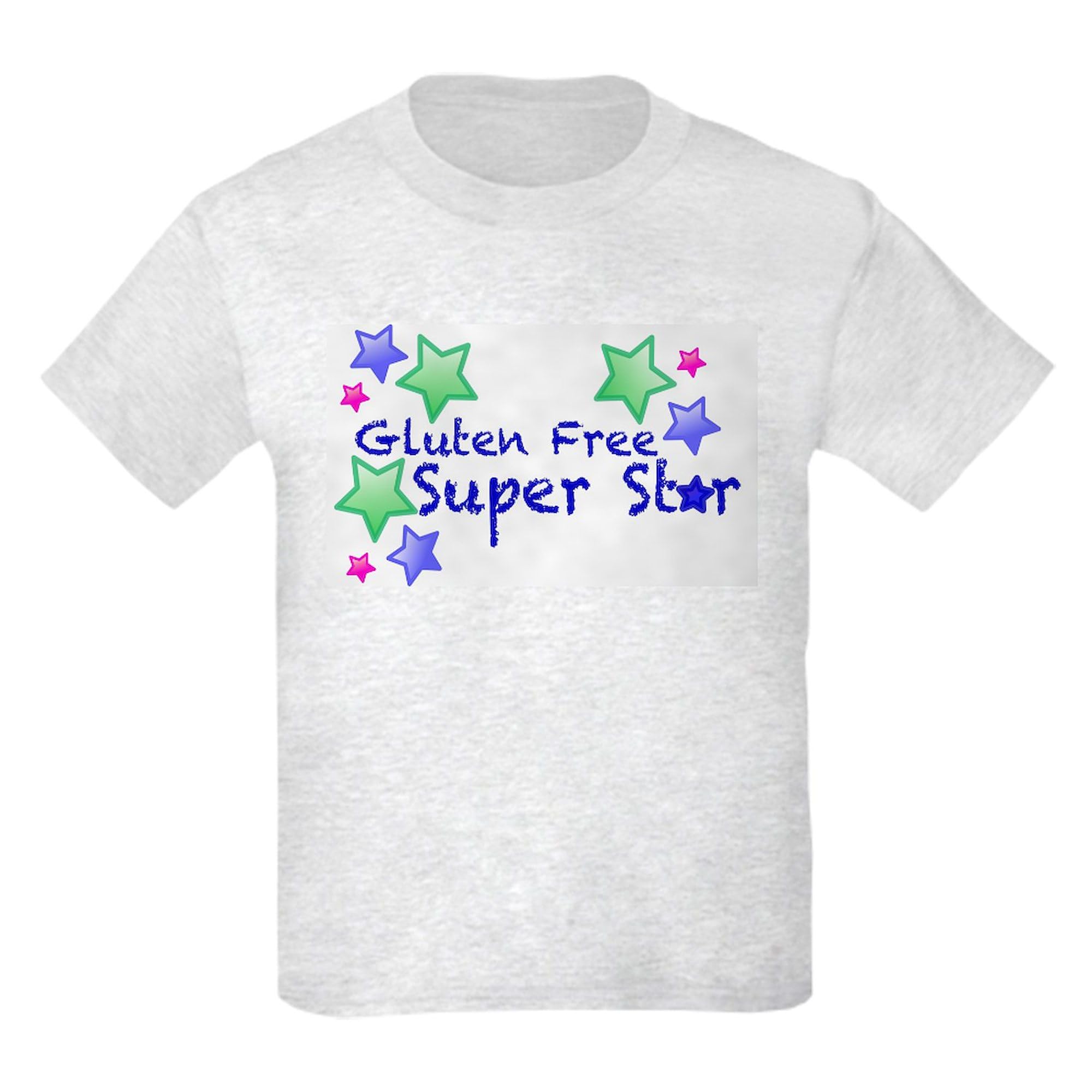 Gluten Free Super Star Kids Light Cotton T-Shirt - Soft & Comfortable Tee for Boys & Girls - Perfect for School, Playdates & Casual Wear