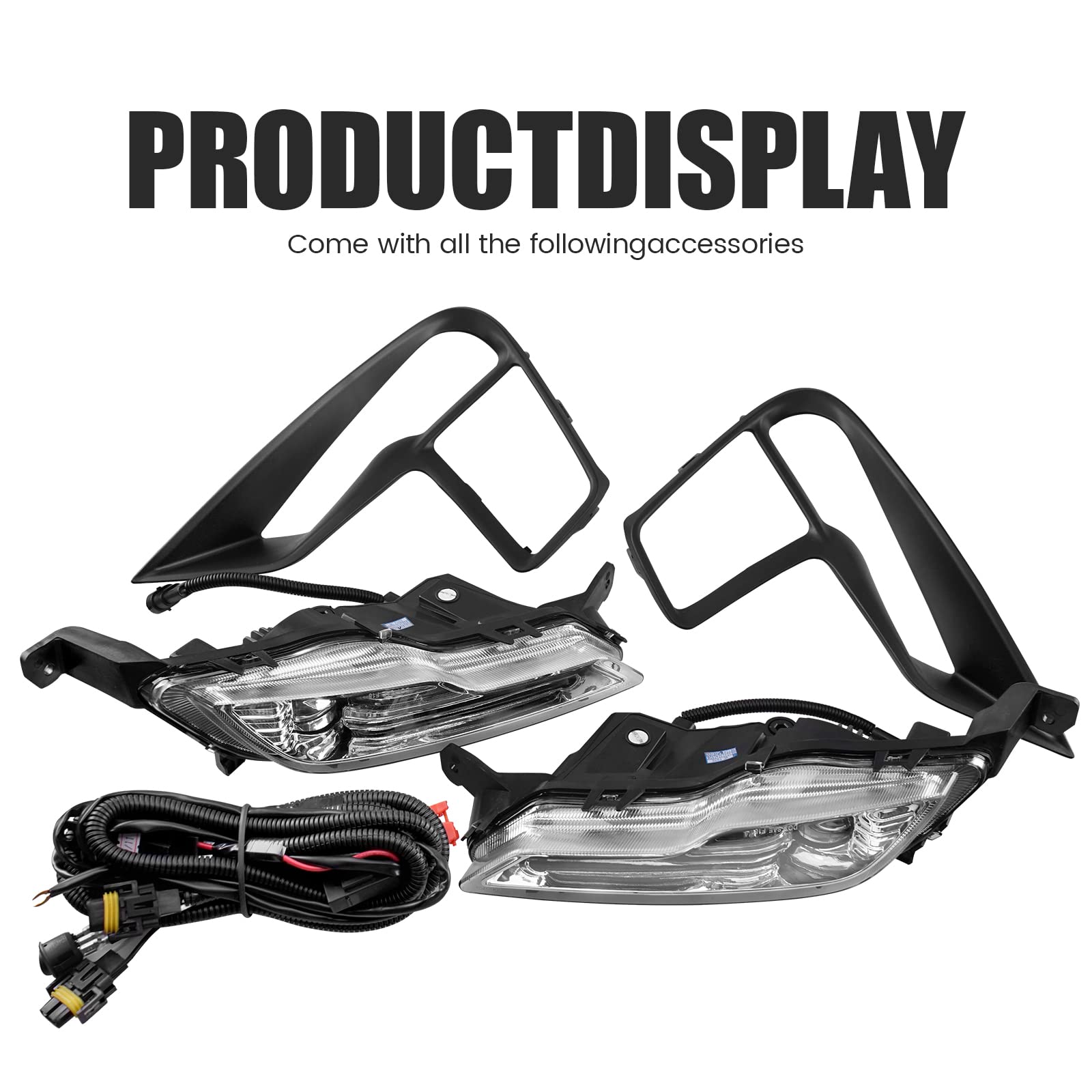 DLAA LED Fog Lights for Ford Explorer 2018-2019 - High Performance Front Fog Lamp Kit with Clear Lens & Wiring Harness (1 Pair) - Perfect for Night Driving & Off-Road Adventures