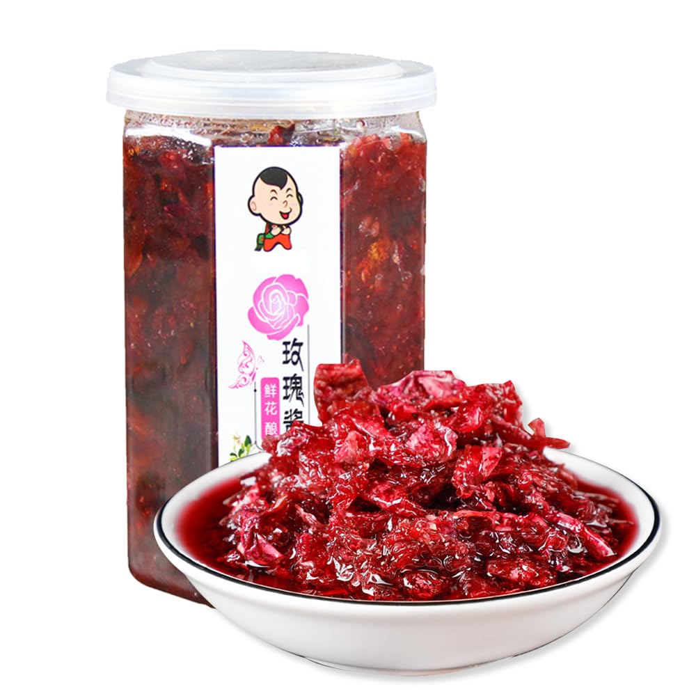 SIJIYUNLI Rose Sauce 400g/14.1oz - Sweet Floral Jam for Bread, Toast & Desserts | Perfect for Breakfast, Afternoon Tea & Baking