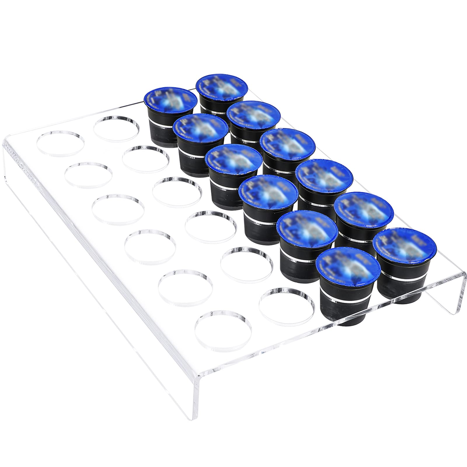 Clear Acrylic K-Cup Drawer Organizer - Holds 24 Coffee Pods for Keurig - Perfect for Kitchen Countertops