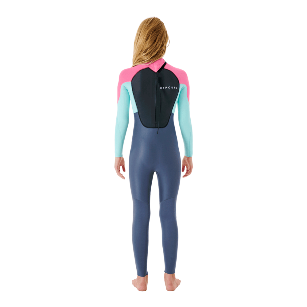 Rip Curl Boys Omega 4/3 Back Zip Wetsuit for Kids - Warm & Flexible Neoprene Surfing Suit for Cold Water - Perfect for Surfing, Diving & Water Sports