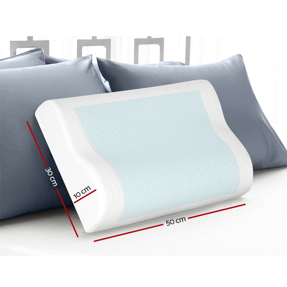 Cool Gel Memory Foam Pillows Set of 2 - Breathable & Pressure Relieving for Side, Back & Stomach Sleepers - Perfect for Hot Sleepers & Neck Pain Relief