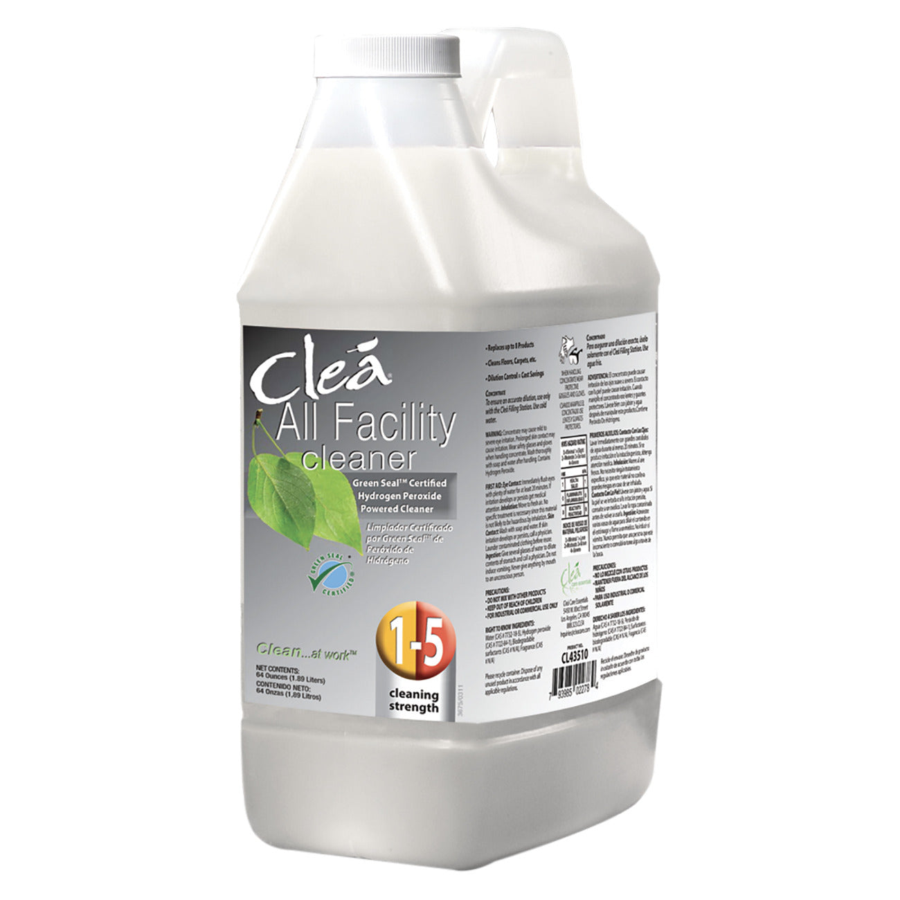 Clea All Facility Cleaner - 64oz (3 Pack) - Multi-Surface Disinfectant for Homes, Offices & Commercial Spaces