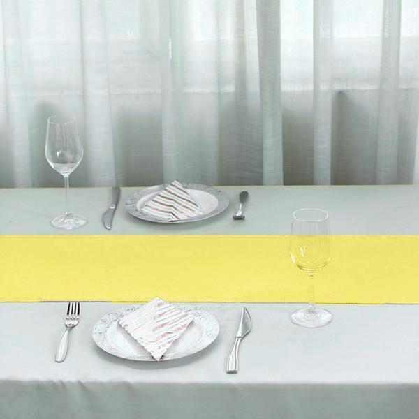 12x108 Inch Polyester Table Runner for Wedding Decorations - Elegant Dining Table Cover for Parties, Banquets, and Special Events