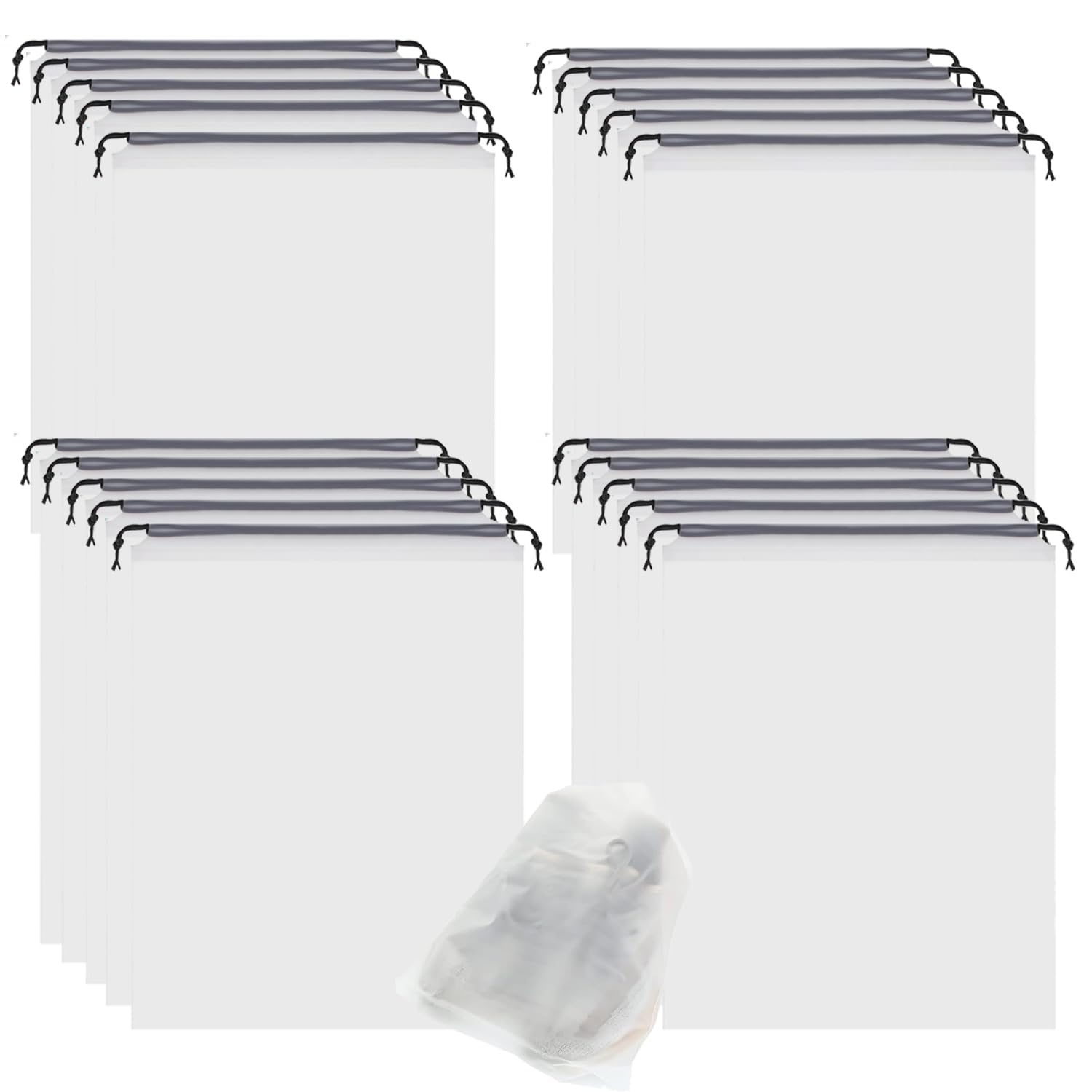 20 Pack Clear Shoe Bags for Travel - 11.8