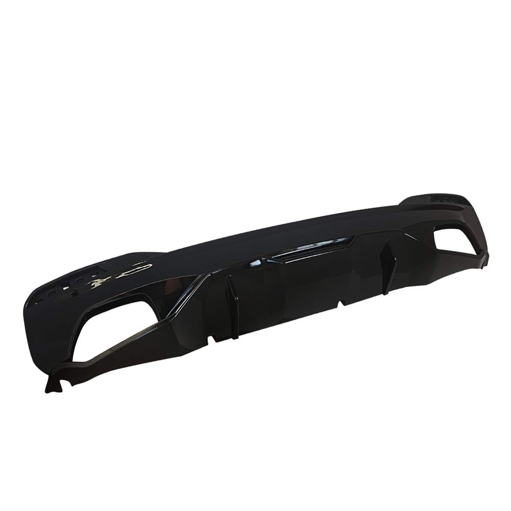 Gloss Black Rear Bumper with Lip for 2017-2020 BMW 5 Series G30 G38 M Sport | Painted Replacement Bumper & Diffuser (1-Piece) - Perfect for Car Upgrades & Performance Enhancement