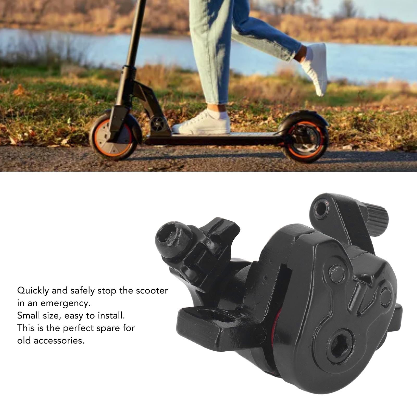 GOTRAX Electric Scooter Brake Caliper - Aluminum Alloy Rear Disc Brake Replacement Kit with Pads for GOTRAX Scooters | Front & Rear Mechanical Disc Brake System | Perfect for Commuting & Urban Riding