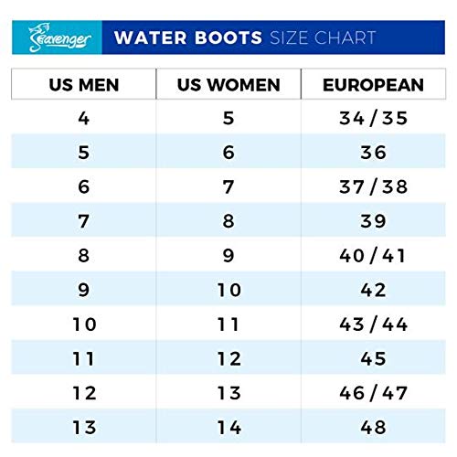Seavenger Tall 3mm Neoprene Tortuga Dive Boots for Men & Women - Warm Waterproof Scuba Diving Shoes for Snorkeling, Surfing, Kayaking & Beach Activities