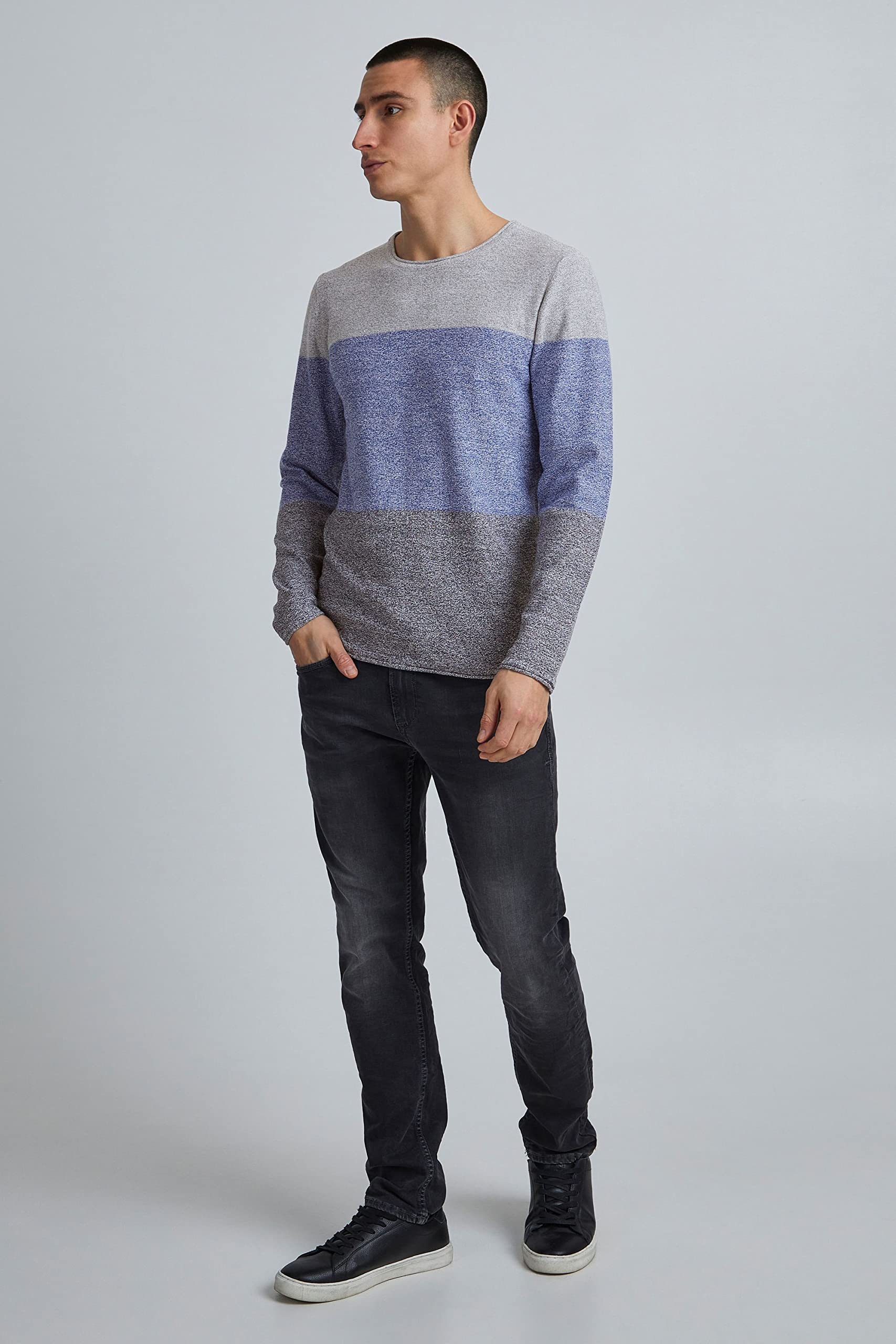 BHHans Men's Knitted Jumper - Fine Knit Crew Neck Pullover Sweater for Men | Perfect for Winter Warmth & Casual Office Wear