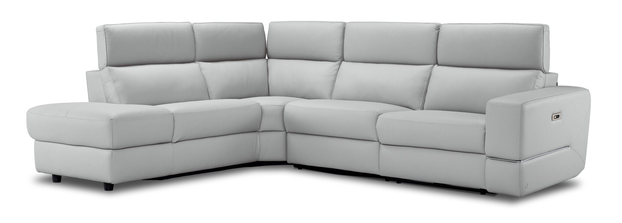 Bianca 3-Piece Power Reclining Sectional Sofa with Left-Facing Chaise in White - Perfect for Living Room, Home Theater & Family Gatherings