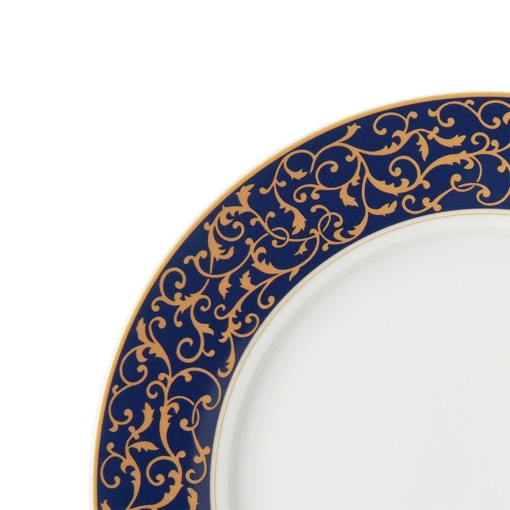 Elegant Cobalt Blue Parchment Salad Plates - Set of 4 for Dinner Parties, Wedding Receptions & Fine Dining