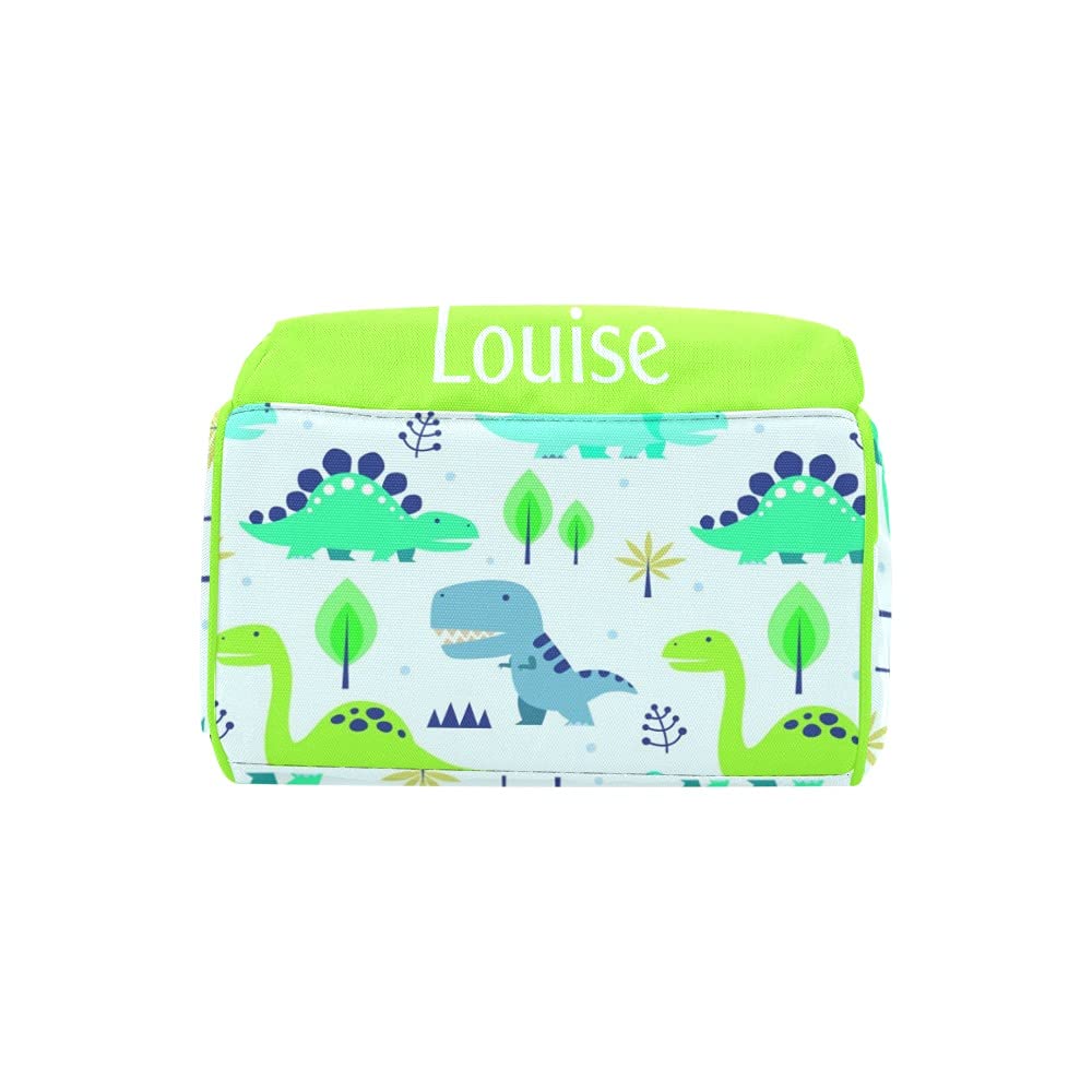 Custom Personalized Dinosaur Diaper Bag Backpack with Name - Large Travel Baby Nappy Tote for Moms | Perfect for Daycare, Family Outings & Baby Showers
