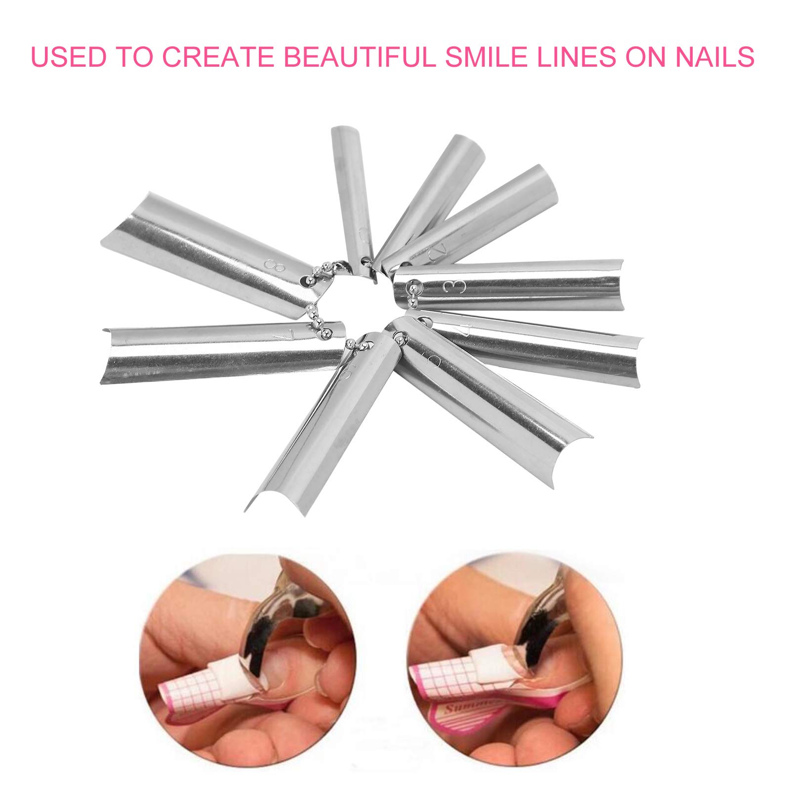 Premium 18-Piece French Manicure Nail Cutter Kit with 9 Sizes C-Shape Tips - Professional Nail Trimmer Tools for Salon & Home Manicure - Perfect for Gel, Acrylic & Natural Nails