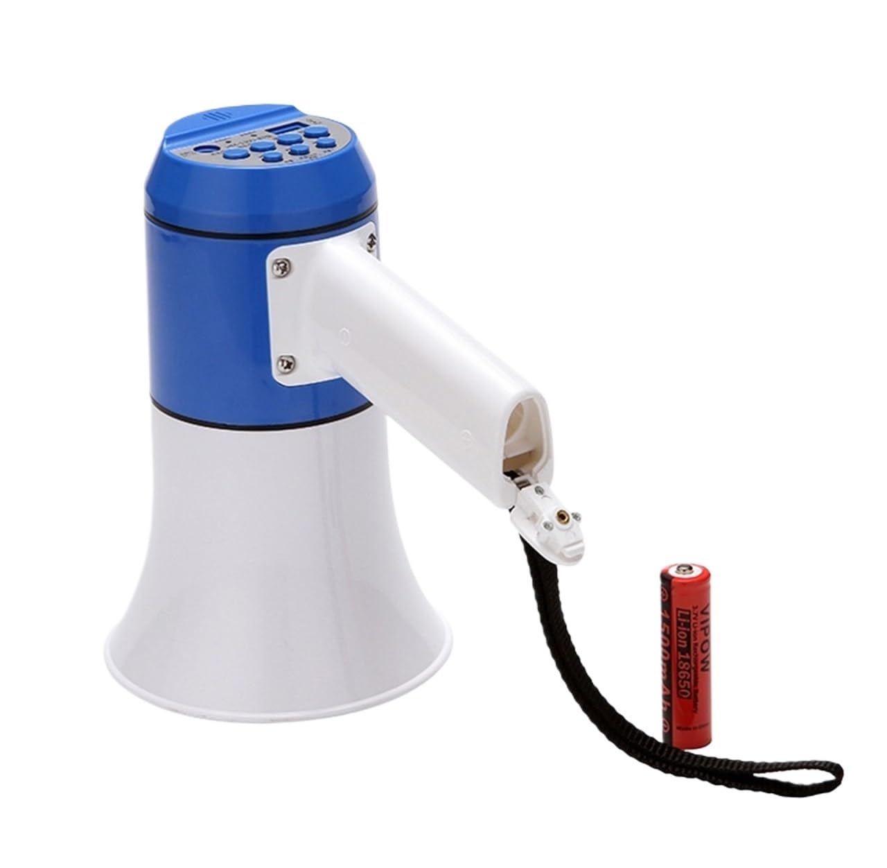 REEKOS Portable Megaphone with Voice Amplifier - Handheld Bullhorn, Air Horn & Loud Speaker for Outdoor Events, Sports, Crowd Control & Emergency Situations