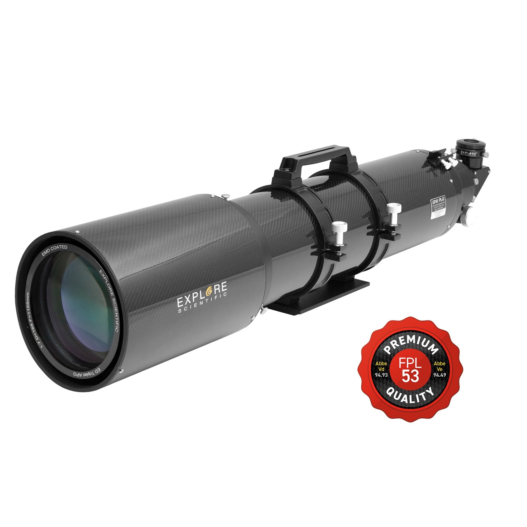 Explore Scientific 165mm f/7 FPL-53 Air Spaced Triplet ED APO Refractor Telescope - Premium Astrophotography & Stargazing for Deep Space Observation