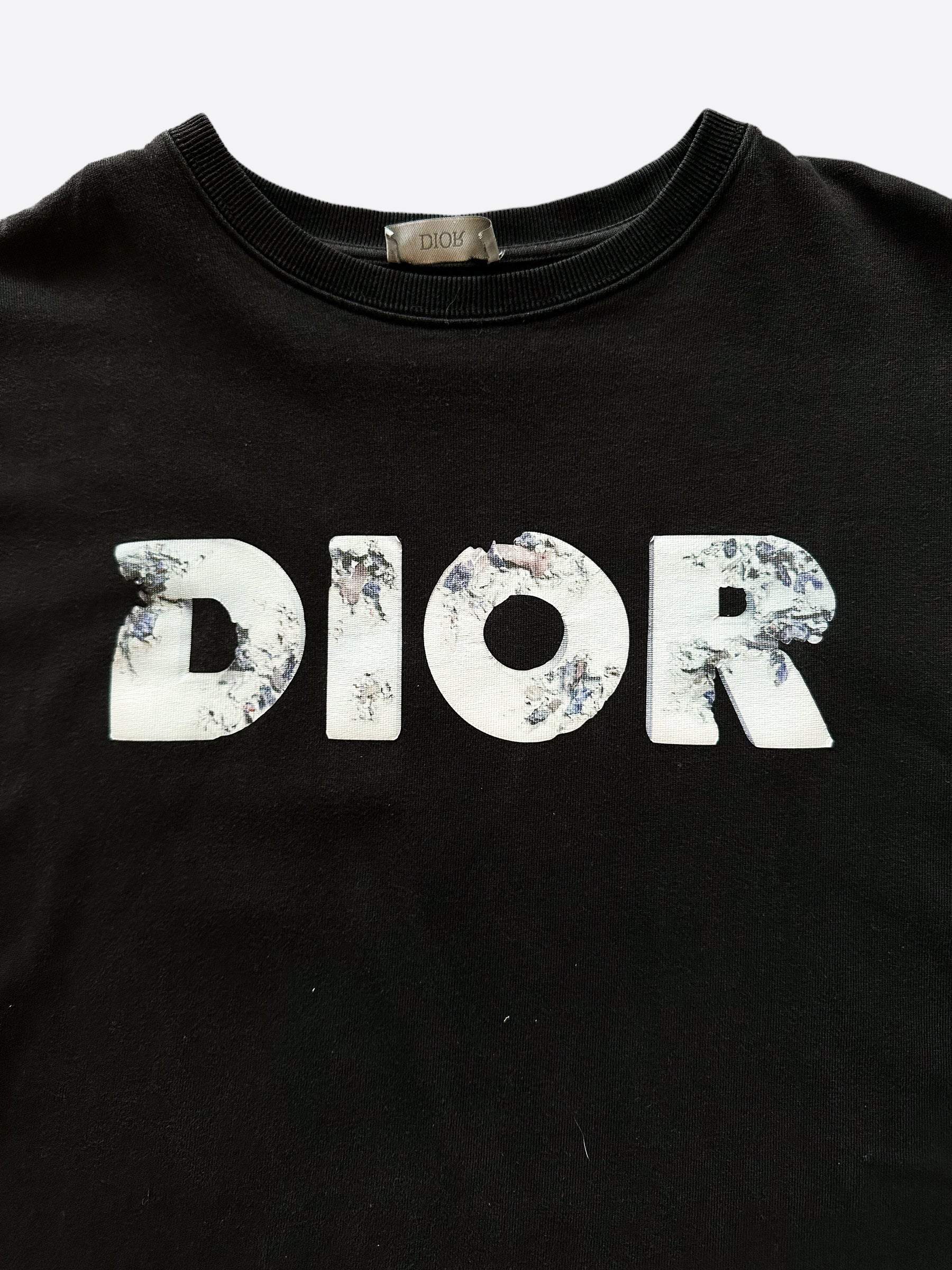 Dior Daniel Arsham Black & Blue Logo T-Shirt for Men - Limited Edition Designer Cotton Tee | Streetwear Fashion & Casual Outfit Essential
