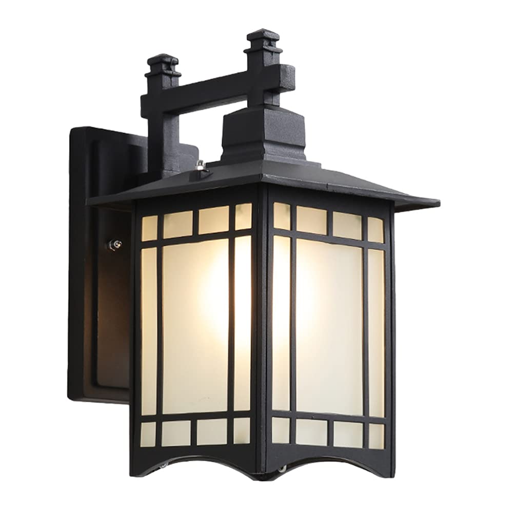 Waterproof LED Outdoor Wall Light - Solar Powered Porch Lantern for Garden, Entryway, Yard, Garage & Front Porch Decor | Weather-Resistant Exterior Lighting for Home & Patio