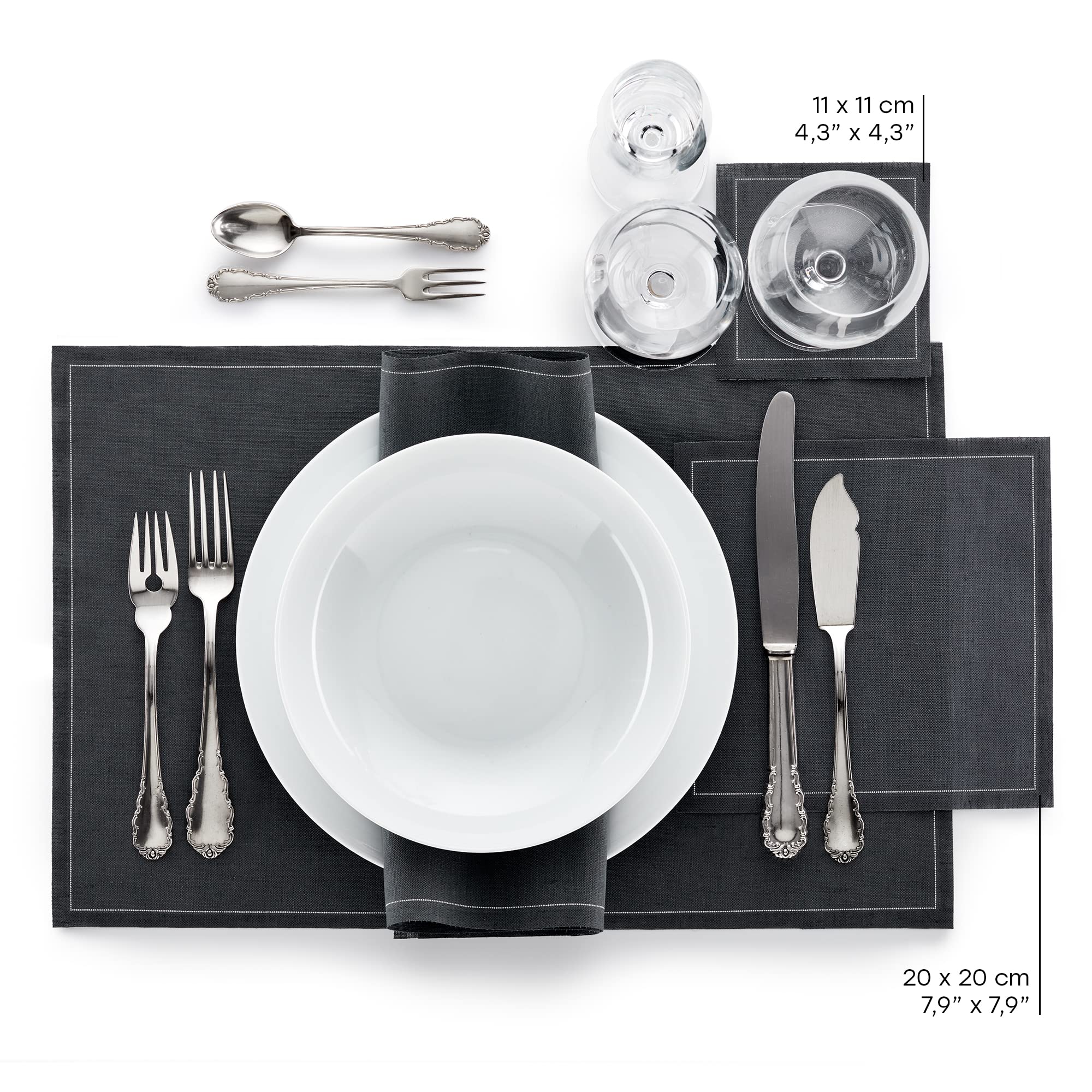 Premium Linen Napkins Set of 20 - 100% Natural Eco-Friendly Table Linens for Dinner Parties, Weddings & Everyday Use