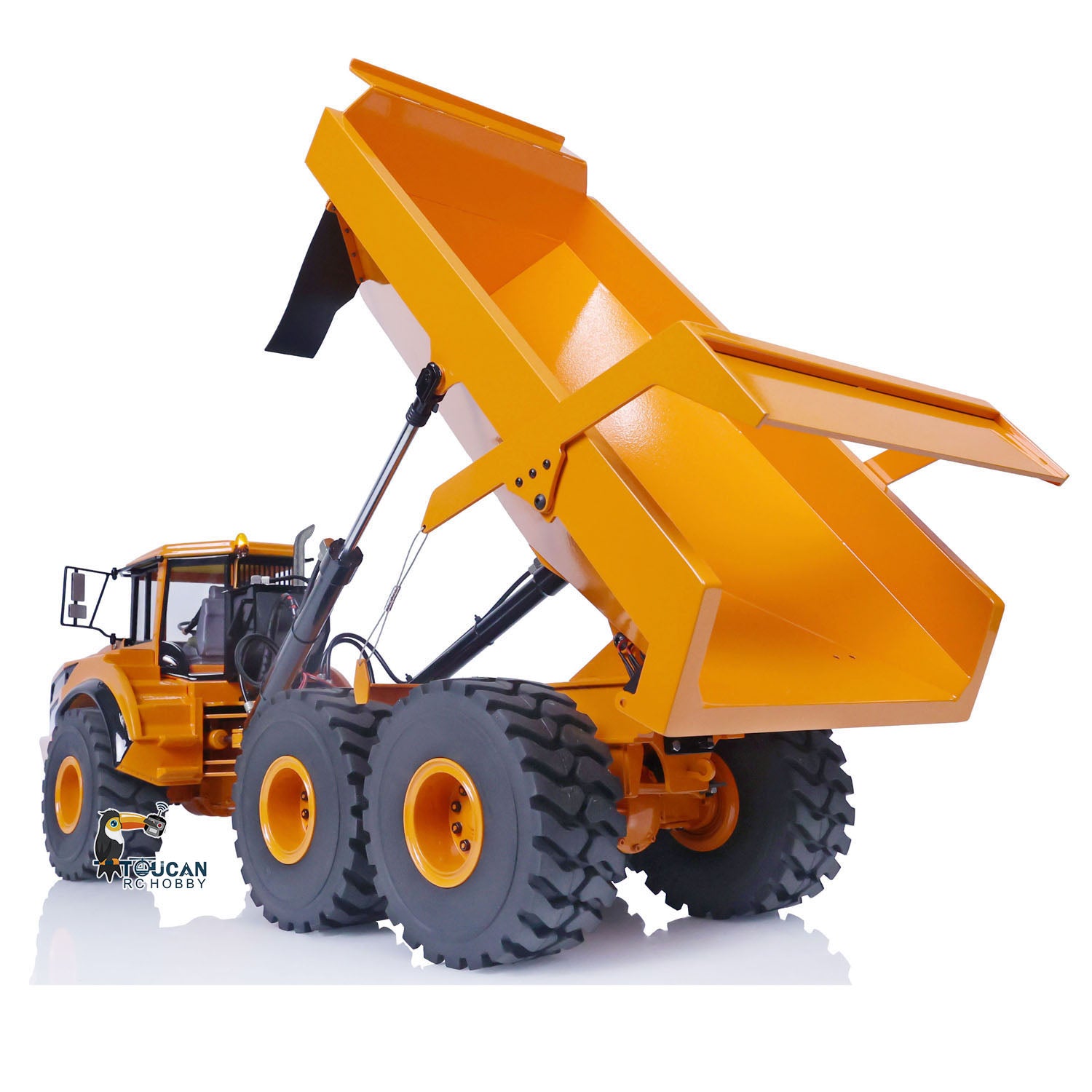 1/14 Scale 6x6 Hydraulic Lifting RC Articulated Dump Truck - Metal Remote Control Construction Vehicle Toy (RTR A40G) for Kids & Adults | Perfect for Construction Site Play, Collecting & Off-Road Adventure