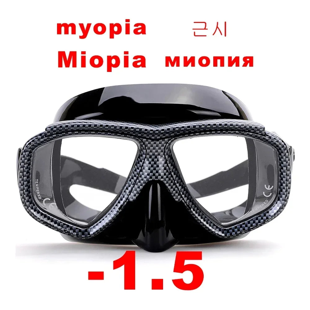 Aleefa Unisex Swim Goggles with Tempered Glass Lens & Silicone Frame - Anti-Fog Myopic Swimming Mask 64203 for Adults & Kids - Perfect for Pool, Beach, and Competitive Swimming