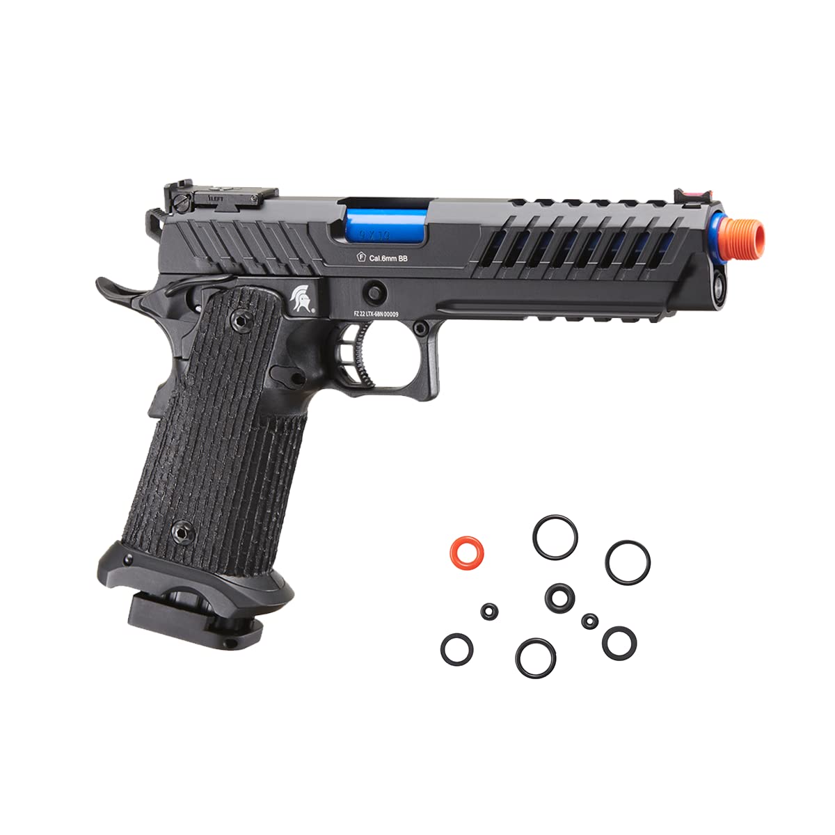 Lancer Tactical Knightshade Hi-Capa Full Metal Gas Blowback Airsoft Pistol - Realistic GBB Sidearm for Competitive Skirmish & Tactical Training