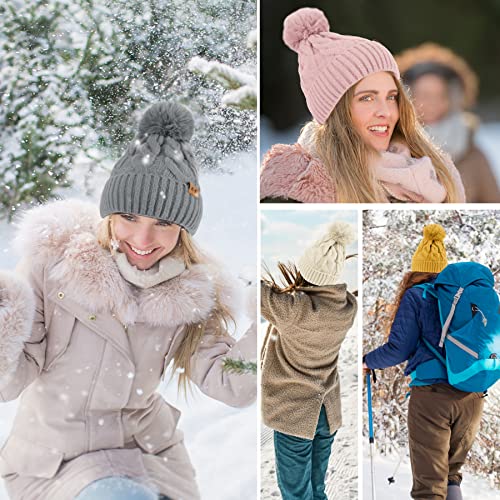 Cozy Fleece Knitted Winter Hat for Men & Women - Warm Beanie for Cold Weather - Perfect for Skiing, Snowboarding & Outdoor Activities