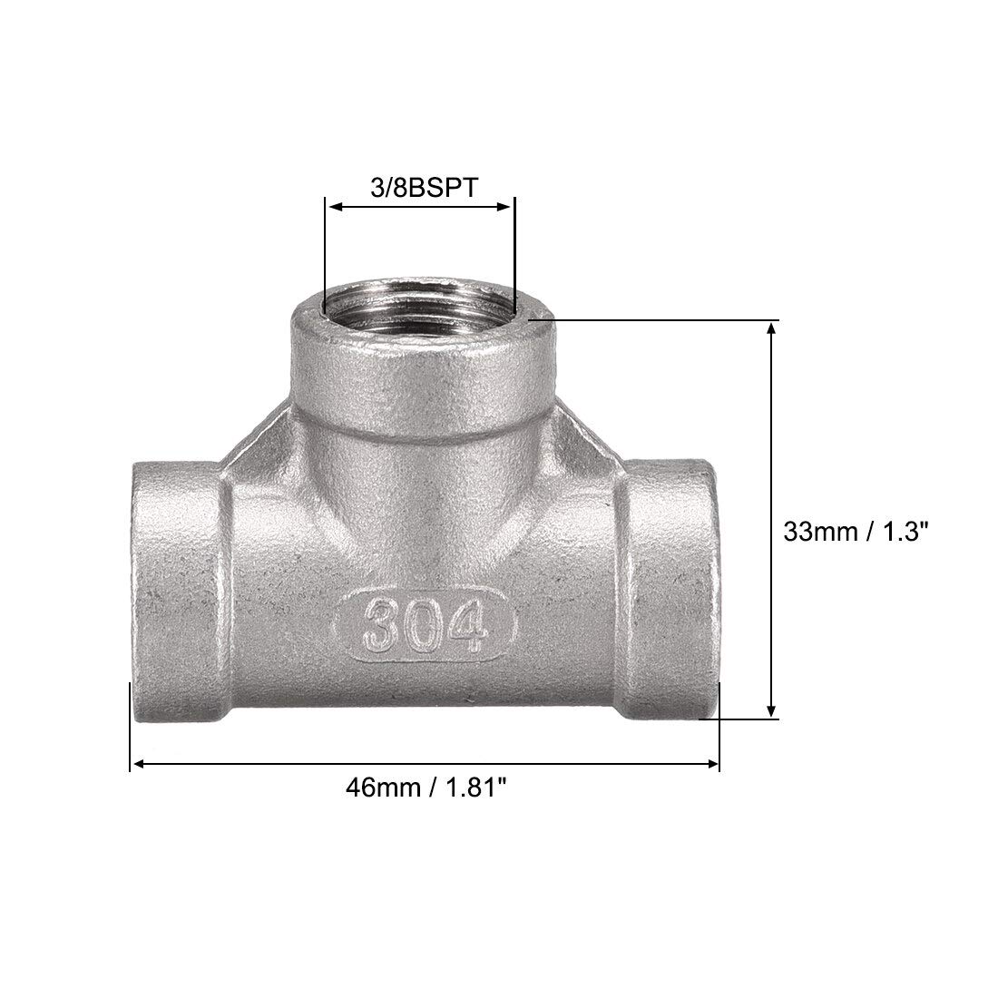 Stainless Steel 304 Cast Pipe Fitting 3/8
