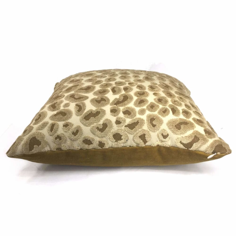 Luxury Gold Velvet Leopard Print Pillow Cover - Soft Cheetah Animal Pattern Decorative Throw Pillow Case for Sofa, Bed, Couch & Home Decor