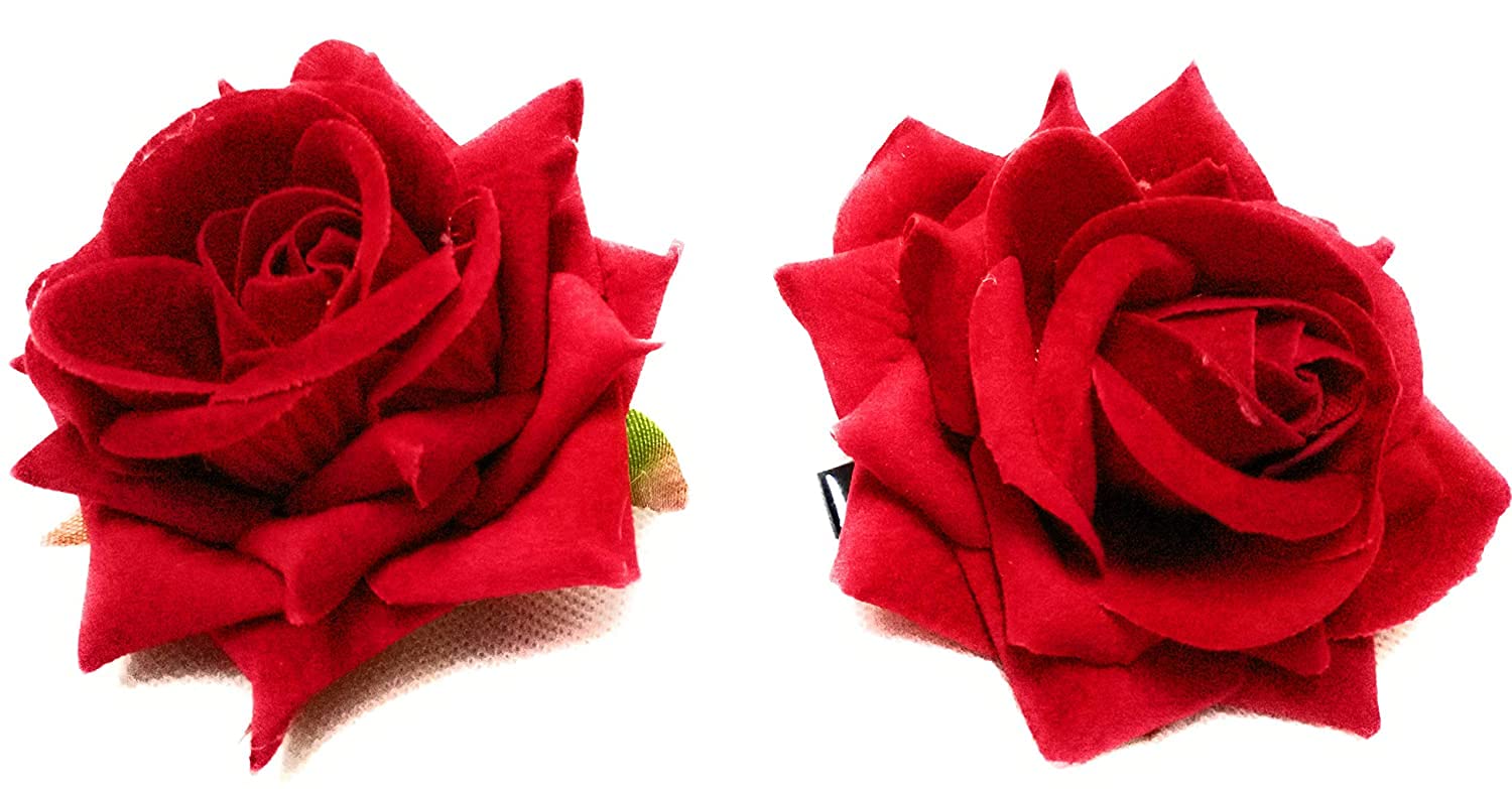 APSAMBR Rose Hair Clip for Women & Girls - Floral Hair Accessories & Hair Pins (2-Pack) - Perfect for Weddings, Parties & Everyday Style