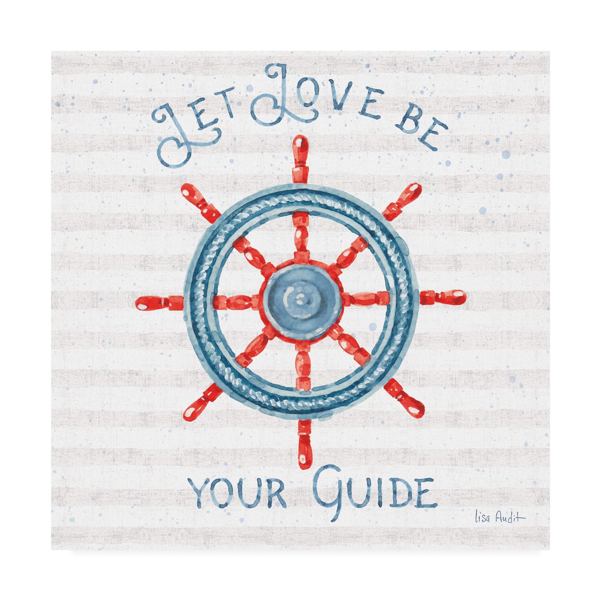 Trademark Fine Art Nautical Life V by Lisa Audit - 18x18 Canvas Wall Art - Coastal Home Decor for Living Room, Bedroom & Office