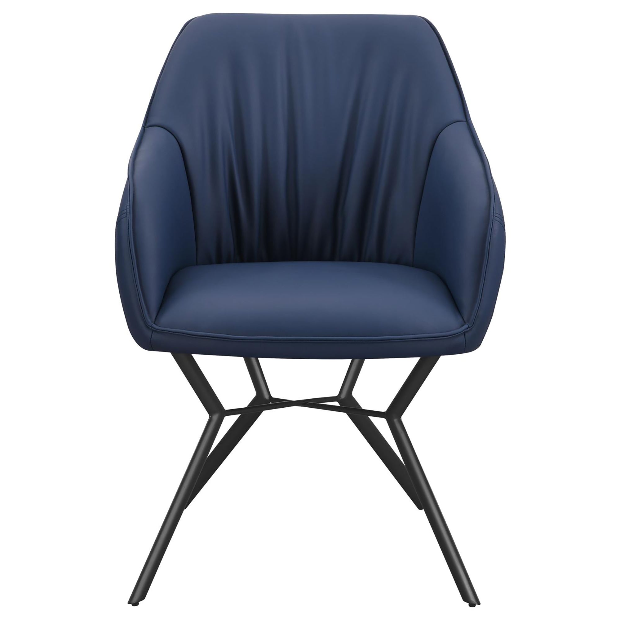 Blue and Gunmetal Upholstered Dining Chairs Set of 2 - Modern Kitchen & Dining Room Furniture for Home Decor, Comfortable Seating for Family Meals & Entertaining Guests