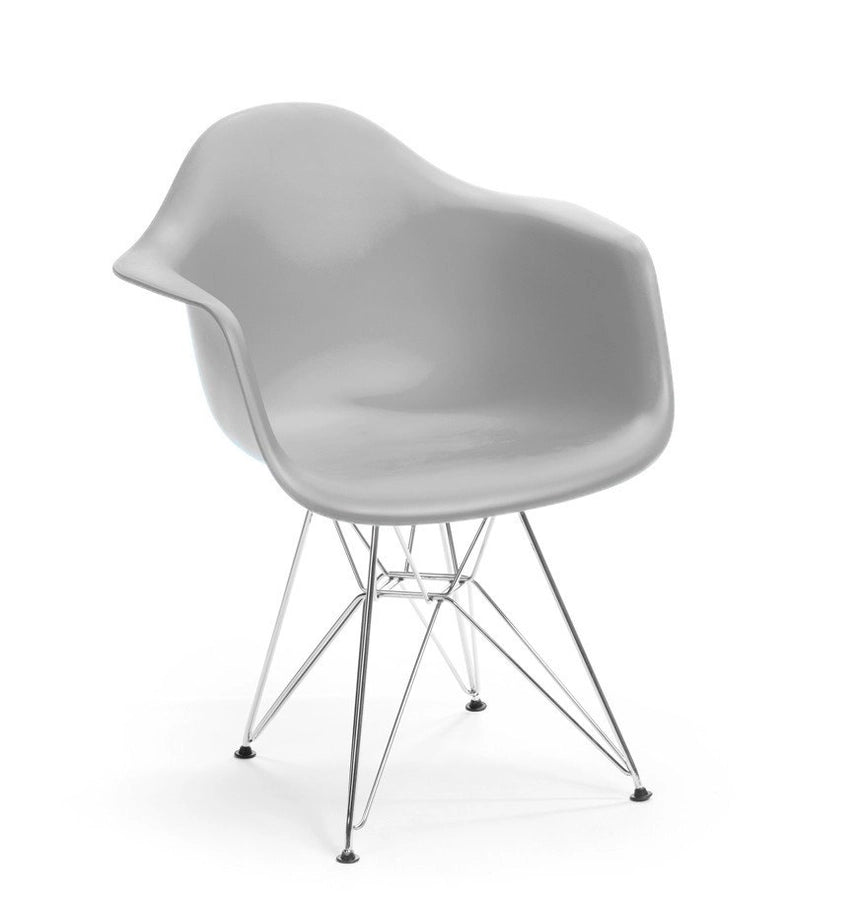 Elegant Silver Armchair - Modern Accent Chair for Living Room, Bedroom & Office - Comfortable & Stylish Seating Solution