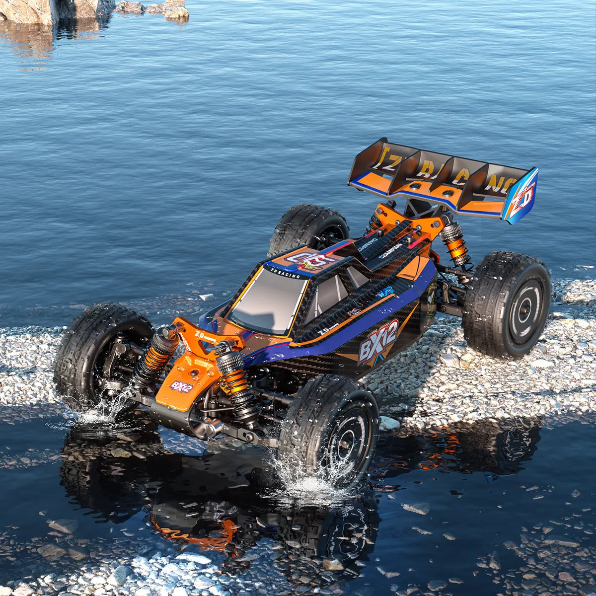 **ZD Racing BX 12 1/12 Scale 4WD RC Car - 70km/h High Speed, 3S Brushless Motor, 2.4G RTR, Oil-Filled Shocks - Off-Road Racing Truck for Adults & Kids (Perfect for Backyard, Park & Track Racing)**