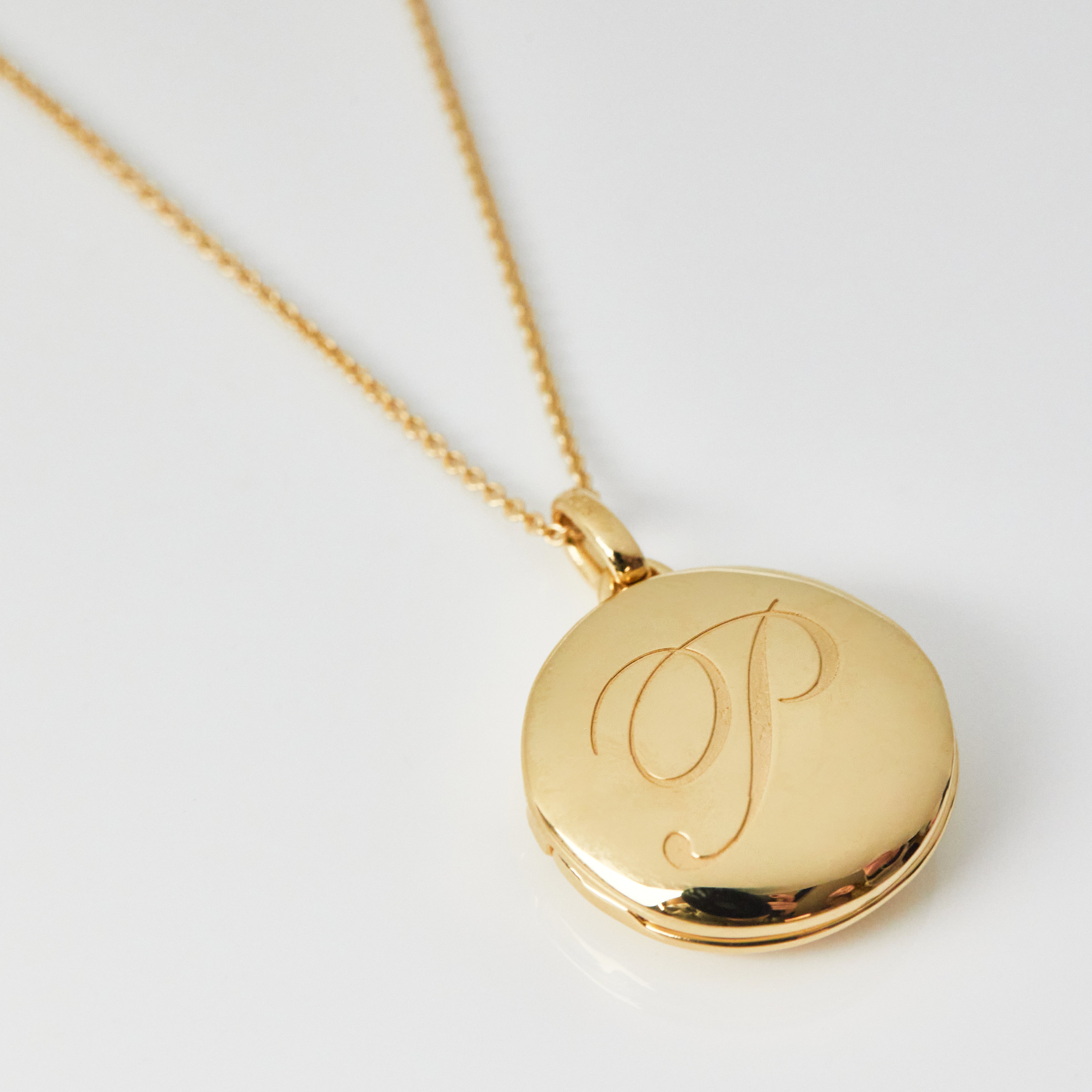 Personalized Engraved Initial Locket Necklace with Diamond Accents - Perfect Gift for Women, Mom, Girlfriend | Valentine's Day, Anniversary, Birthday Jewelry Present