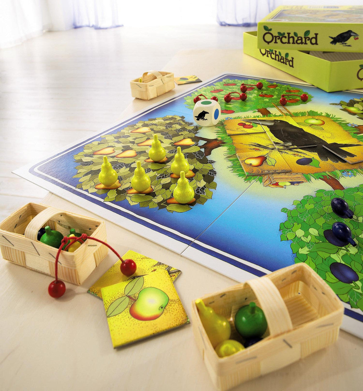 Haba Orchard Cooperative Wooden Board Game for Kids - Fun Educational Family Game for Preschool Learning & Teamwork Skills (Perfect for Classroom, Birthday Parties & Family Game Nights)
