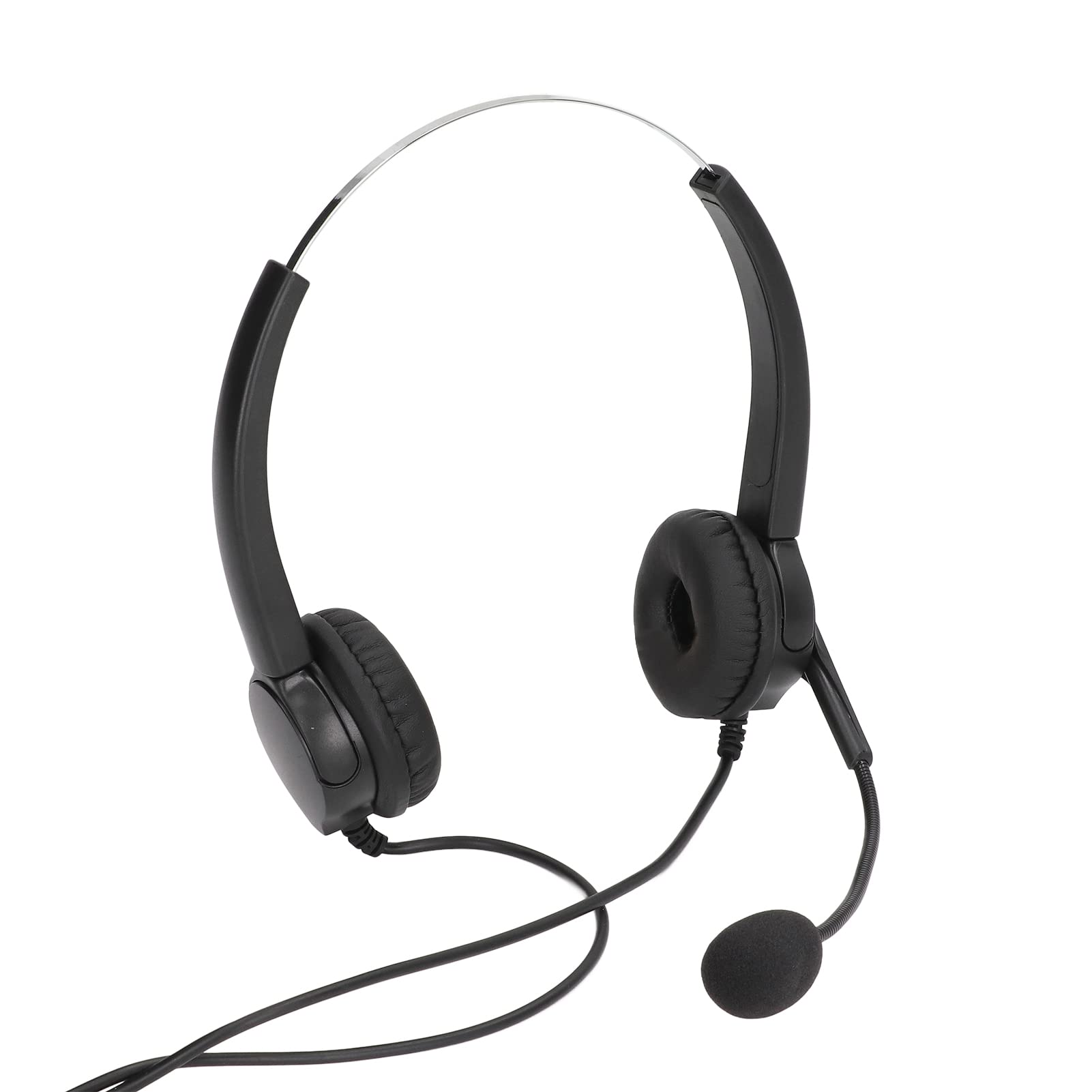 Gaeirt USB Computer Headset with Noise Cancelling Mic, Adjustable Volume & Retractable Boom - Ergonomic Call Center Headset for Telemarketing, Customer Service & Remote Work