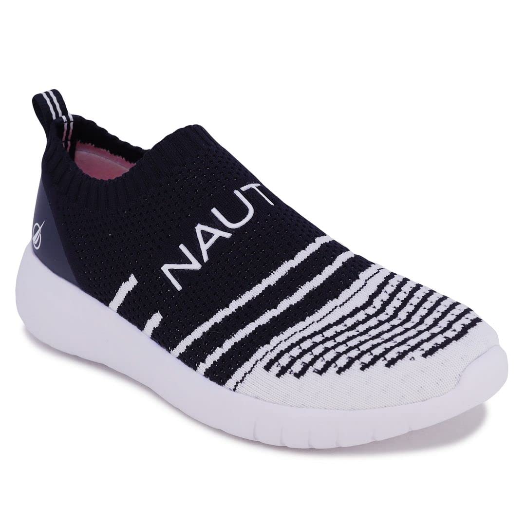 Nautica Women's Slip-On Sneakers - Comfortable Running Shoes for Jogging, Walking & Casual Wear | Lightweight & Breathable Fashion Sneakers for Everyday Use