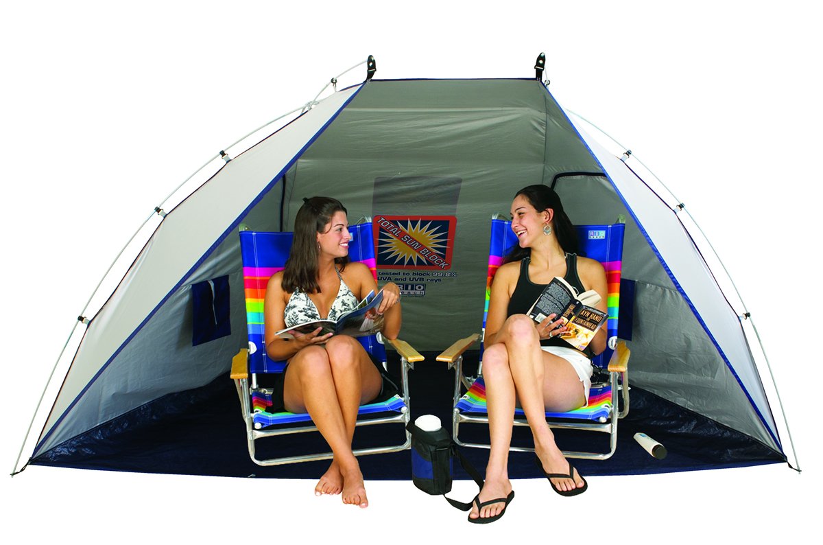 Rio Beach UPF 50+ Portable Beach Tent & Sun Shelter - Lightweight Pop Up Shade for Outdoor, Camping, Picnics & Family Beach Day