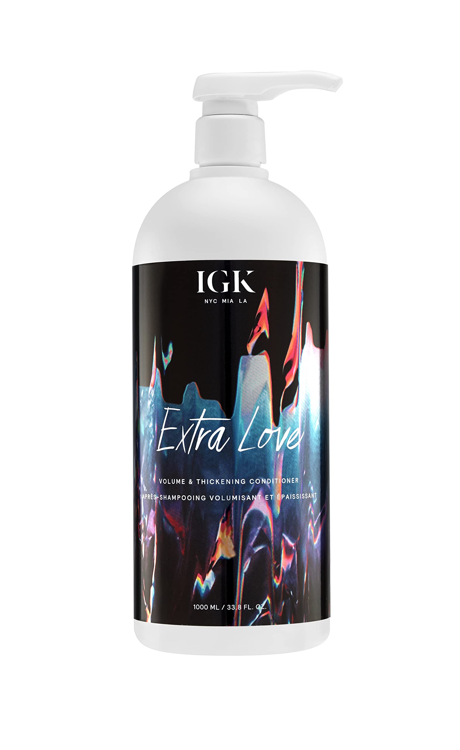 IGK EXTRA LOVE Volume & Thickening Conditioner for Fine Hair - Lightweight Vegan Formula, Scalp Balancing & Oil Control - Cruelty-Free Hair Care for Daily Volume Boost & Healthy Scalp