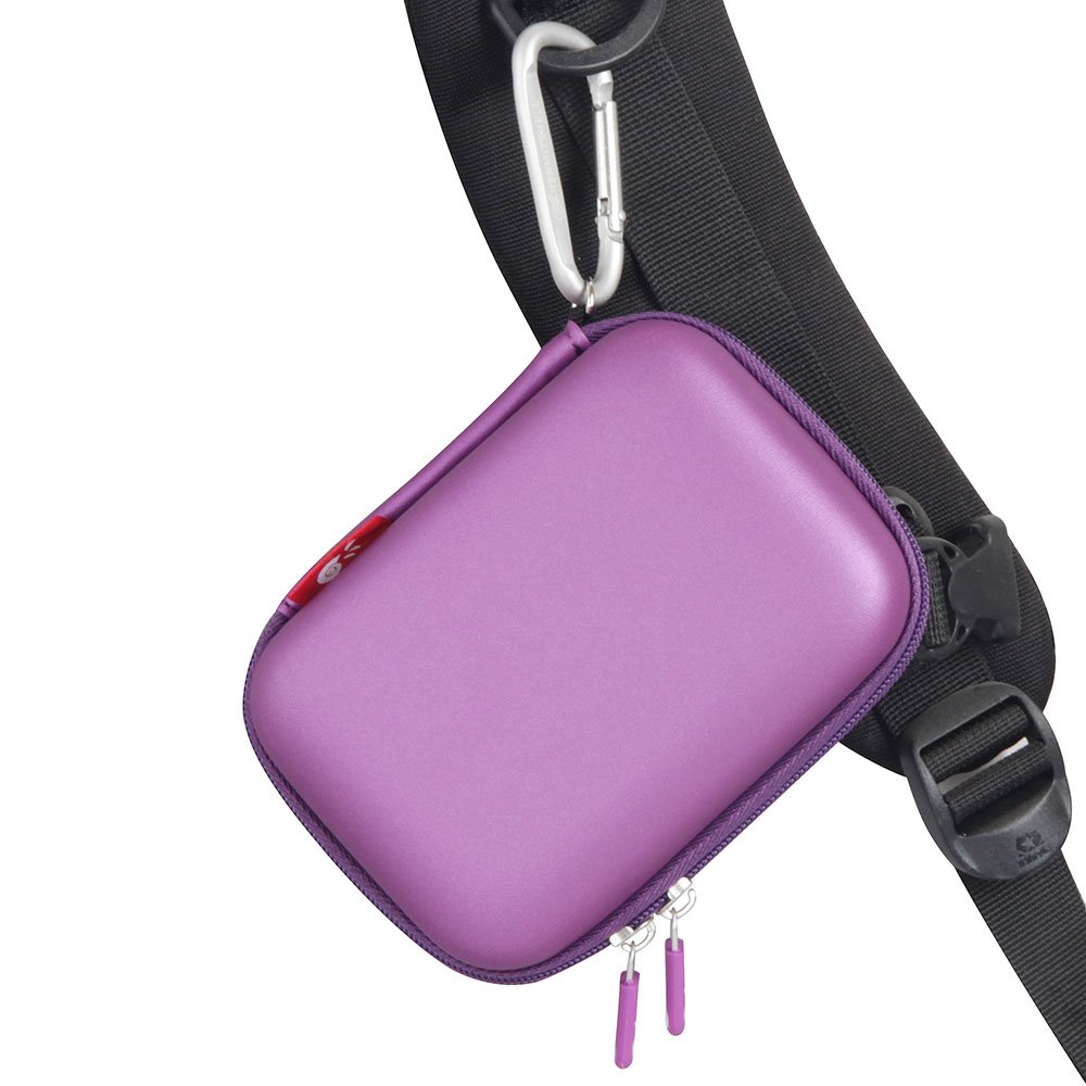 Hermitshell Hard EVA Travel Case for HP Sprocket Portable Photo Printer - Durable Protective Cover with Secure Fit, Shockproof Design - Perfect for Travel, Home Storage & Gift Giving (Purple)