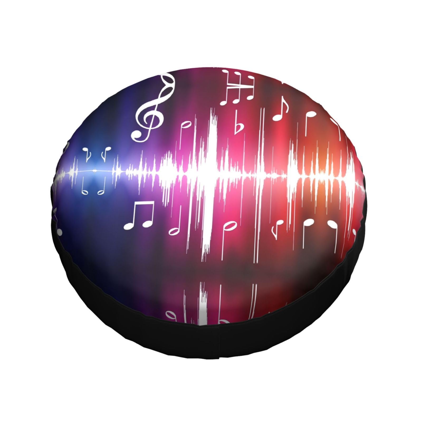 Waterproof Music Notes Car Tire Cover - Universal Fit for 15 Inch Wheels, Camper & Travel Trailer Spare Tire Protection - Perfect for Road Trips & Outdoor Adventures