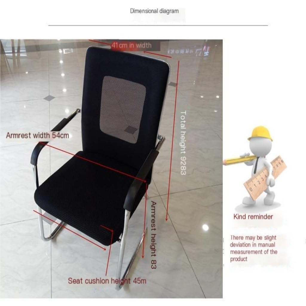 Ergonomic Mesh Office Chair - Adjustable Height, Lumbar Support & Breathable Backrest for Home Office, Conference Room, Gaming & Work (Black, Size A) - Perfect for Long Hours Sitting & Comfortable Workspace Setup